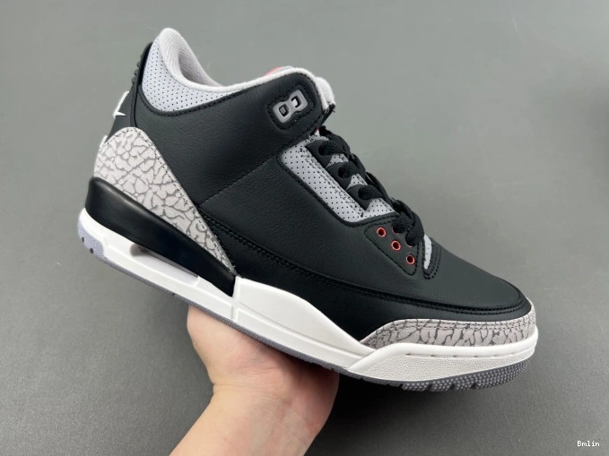 Bmlin Shoes Air Cement Jordan 3 Black DN3707-010 0809